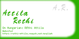 attila rethi business card