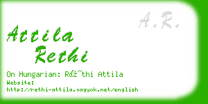 attila rethi business card